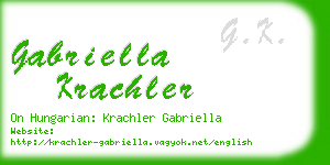 gabriella krachler business card